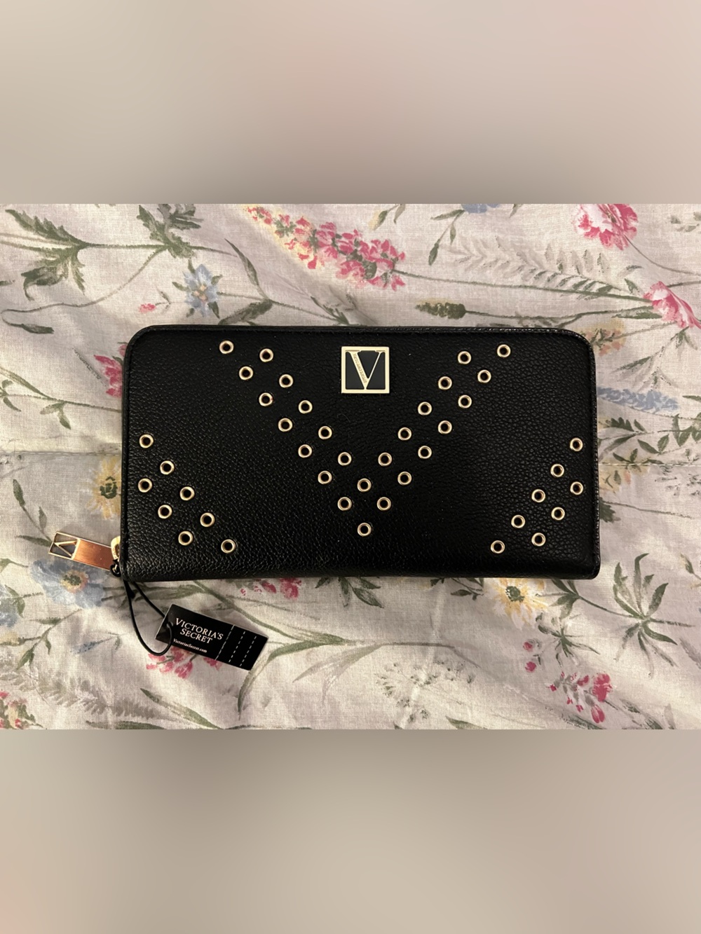 Victoria’s Secret Elegant Gold Rivet Accented Wallet